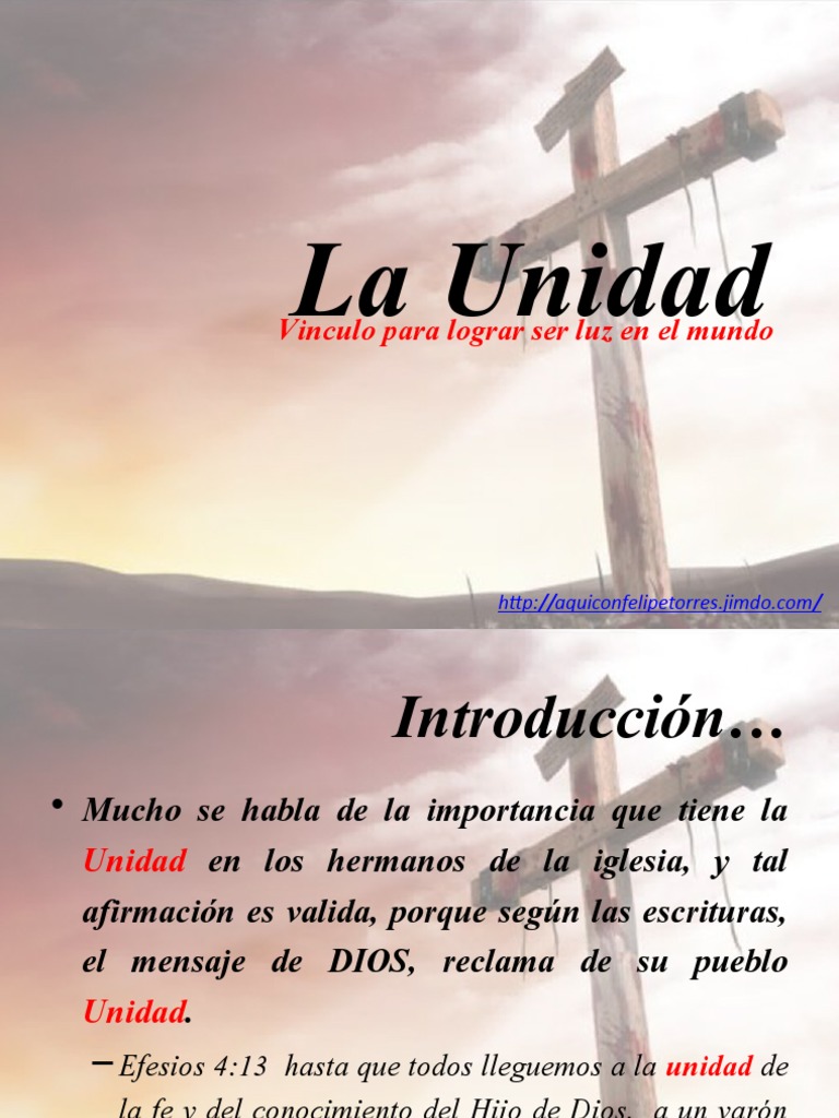 La Unidad | PDF | Cristo (título) | eucaristía