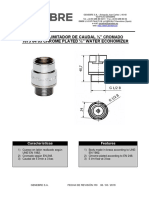 1675 04 05 Limitador de Caudal " 1675 04 05 Chrome Plated " Water Economizer