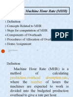 Overhead - Machine Hour Rate