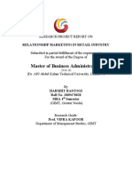 Master of Business Administration: Research Project Report On