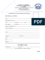 SCHOOL OF COMMERCE Library Form PDF