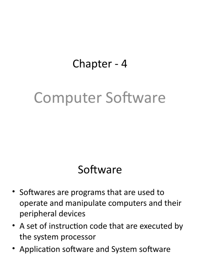 178chapter 4 - Computer Software | PDF | Operating System | Application ...