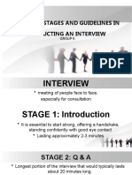 Different Stages and Guidelines in Conducting An Interview