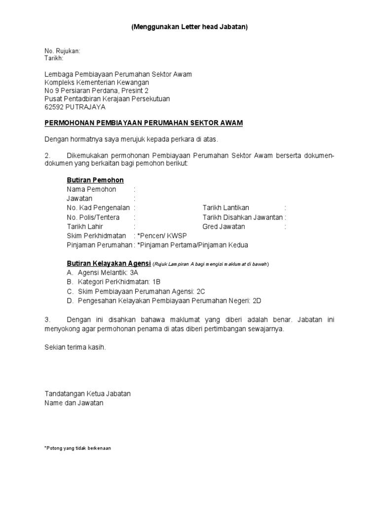 Surat Iringan Ketua Pdf