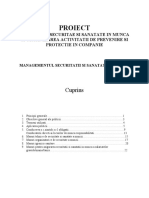 Politica de Securitae Si Sanatate in Munca Si Organizarea Activitatii de Prevenire Si Protectie in Companie