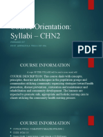 Course Orientation: Syllabi - CHN2: Prepared by Prof. Annalisa A. Tells, RN - Ma