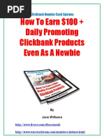 How To Earn $100 + Daily Promoting Clickbank Products Even As A Newbie