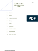 P.G. Curriculum MD Biochemistry Index: 1. Goal