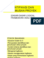 Identifikasi Perumusan Proyek 1 - LOGFRAME