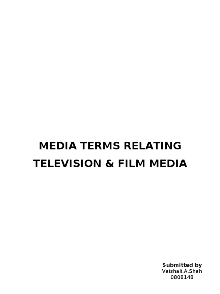 Film and Television Terms PDF Satellite Television Filmmaking