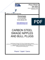 Carbon Steel Swage Nipples and Bull Plugs: Price Sheet SN-908