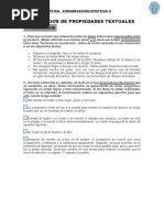 Ejercicios de Propiedades Textuales