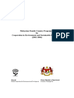 Malaysian-Danish Country Programme For Cooperation in Environment and Sustainable Development (2002-2006)