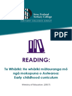 Te Whāriki: He Whāriki Mātauranga Mō Ngā Mokopuna o Aotearoa: Early Childhood Curriculum