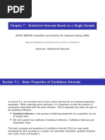 Chapter 7: Statistical Intervals Based On A Single Sample