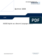 Mark Scheme Summer 2009: IGCSE English As A Second Language (4357)