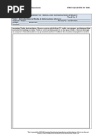 Worksheet in Media and Information Literacy Introduction To Media & Information Literacy