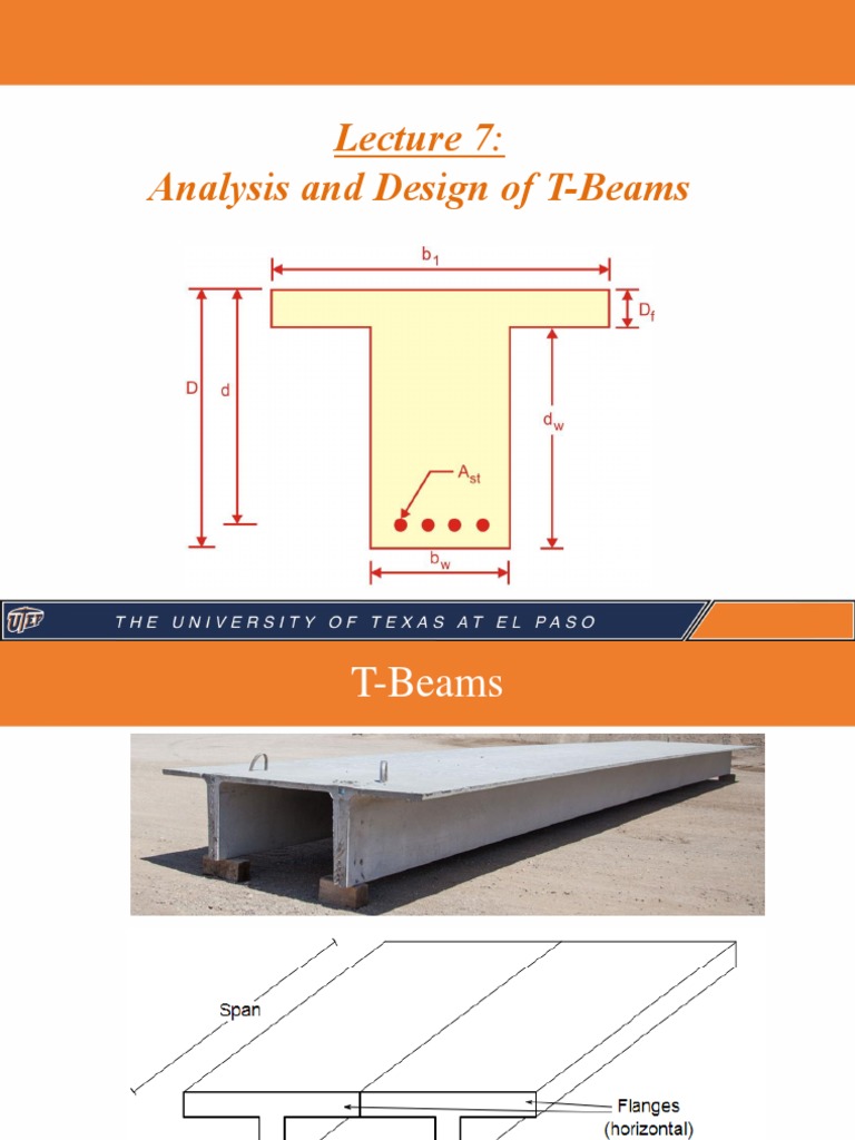 Lecture-7-Analysis and Design of T Beams | PDF | Beam (Structure ...