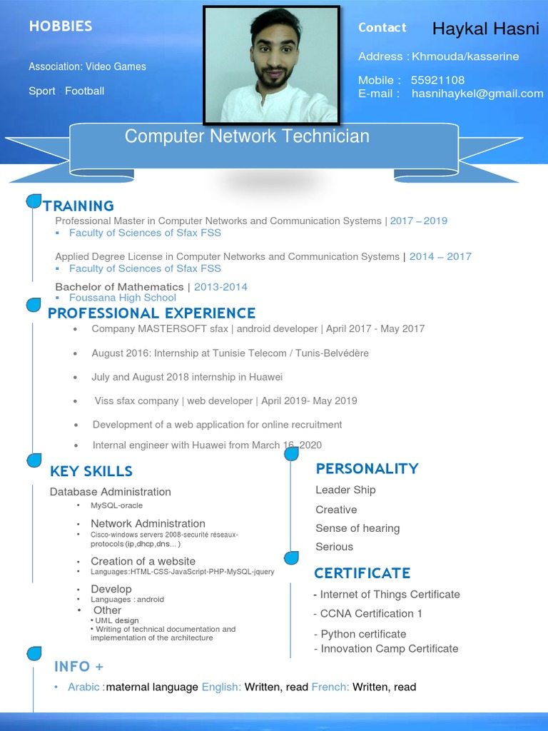 Haykal Hasni: Computer Network Technician | PDF | Computers ...