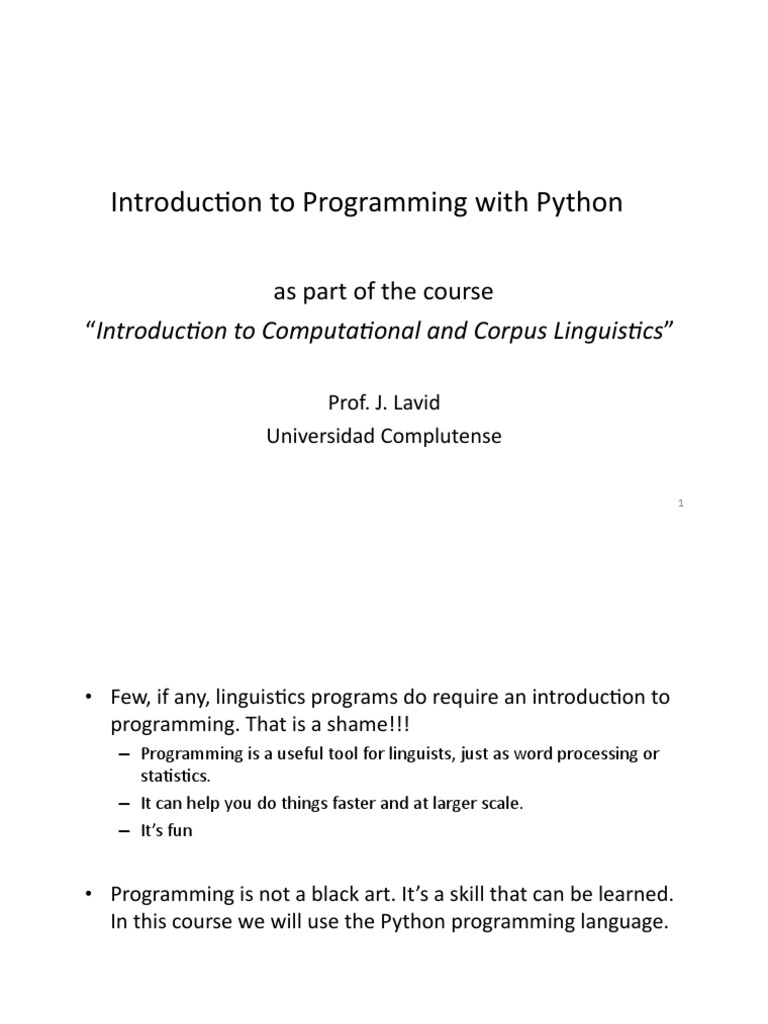 Introduc On To Programming With Python | PDF | Grammatical Gender ...