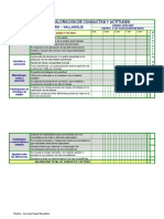 Tabla de Valoracion de Conductas y Actitudes