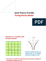 Band Theory of Solids: Kronig-Penny Model