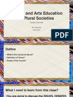 Culture and Arts Education in Plural Societies