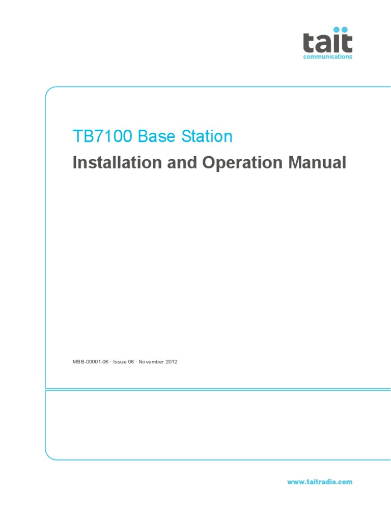 TAIT TBA0STU Calibration and Test Unit série TB8100, TB7100, TB8000