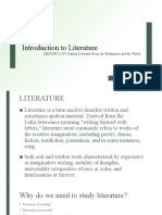 Introduction To Literature: Lesson 1 - 21 Century Literature From The Philippines and The World