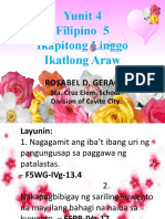 Fil. 5 Y4 Ikapitong Linggo Ikatlong Araw