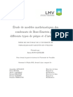 Étude de modèles mathématiques des condensats de Bose-Einstein pour différents types de pièges et d’interactions - jimena Royo-Letelier