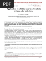 Application of artificial neural networks in systems solar collectors