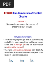 Fundamentals of Electric Circuits: Sinusoidal Sources and The Concept of Phasor in Circuit Analysis