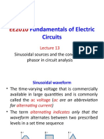 Fundamentals of Electric Circuits: Sinusoidal Sources and The Concept of Phasor in Circuit Analysis