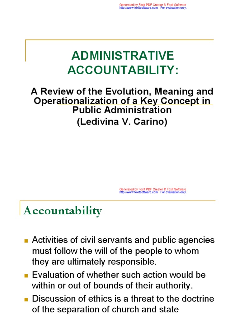 Acctability - Carino (ACCN) 209 | PDF | Accountability | Bureaucracy