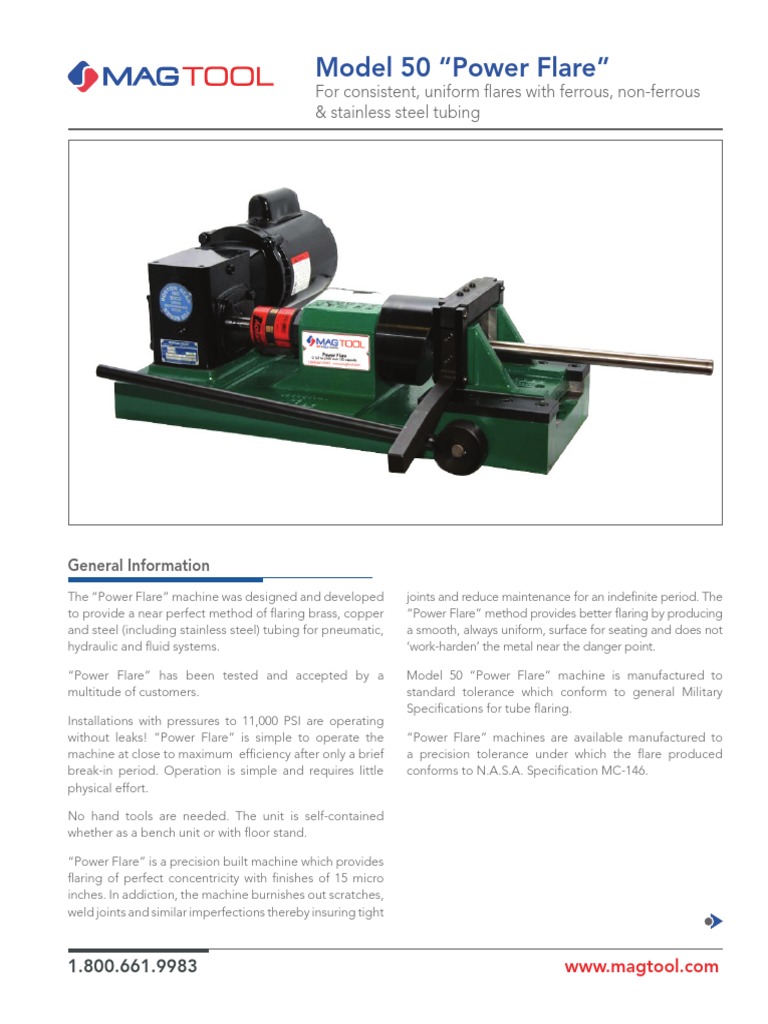 Power Flare Tool for Precision Flaring | PDF | Machine Tool | Pipe ...