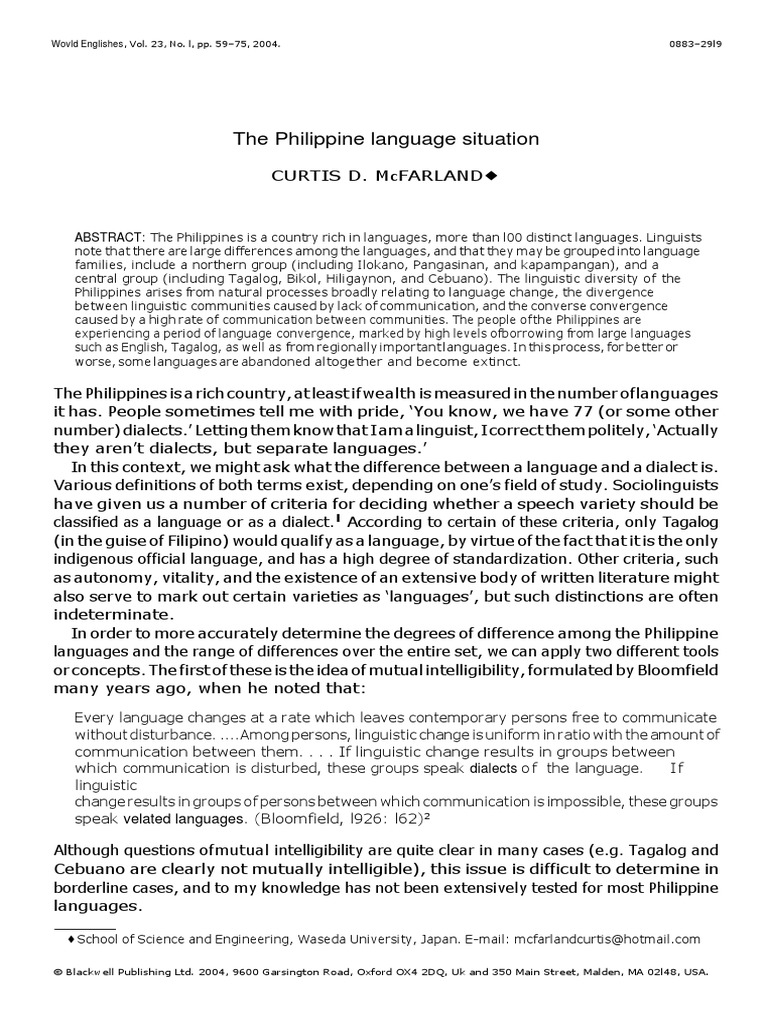 Wovld Englishes | PDF | Dialect | Tagalog Language