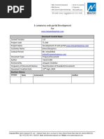 E-Commerce Web-Portal Development For: Document Control Sheet