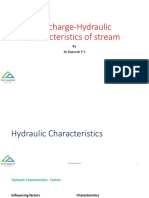 Discharge-Hydraulic Characteristics of Stream: by DR Ramesh P S