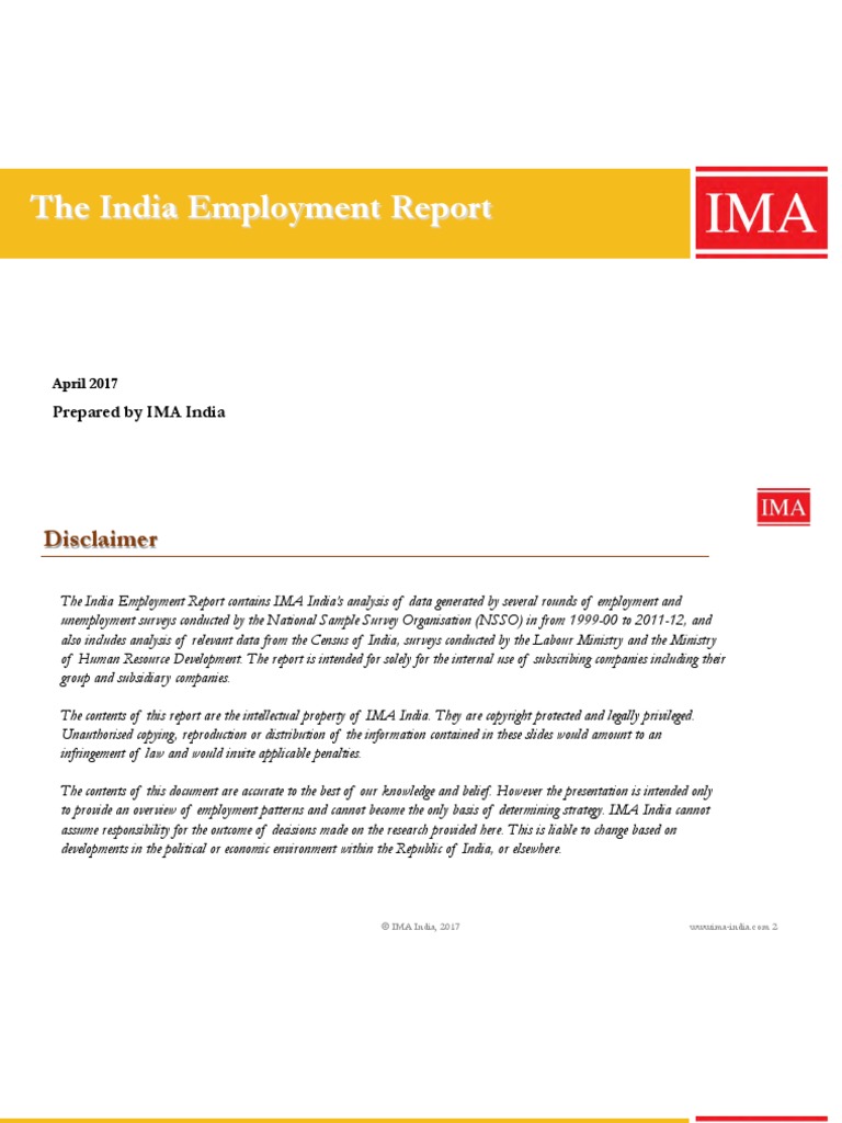 The India Employment Report | PDF | Workforce | Unemployment