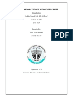 Muslim Law On Custody and Guardianship: Submitted By: Radhika Prasad, B.A. L.L.B. (Hons.) Roll No. - 2139 2019-2024