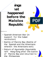 Events Leading to the Malolos Republic