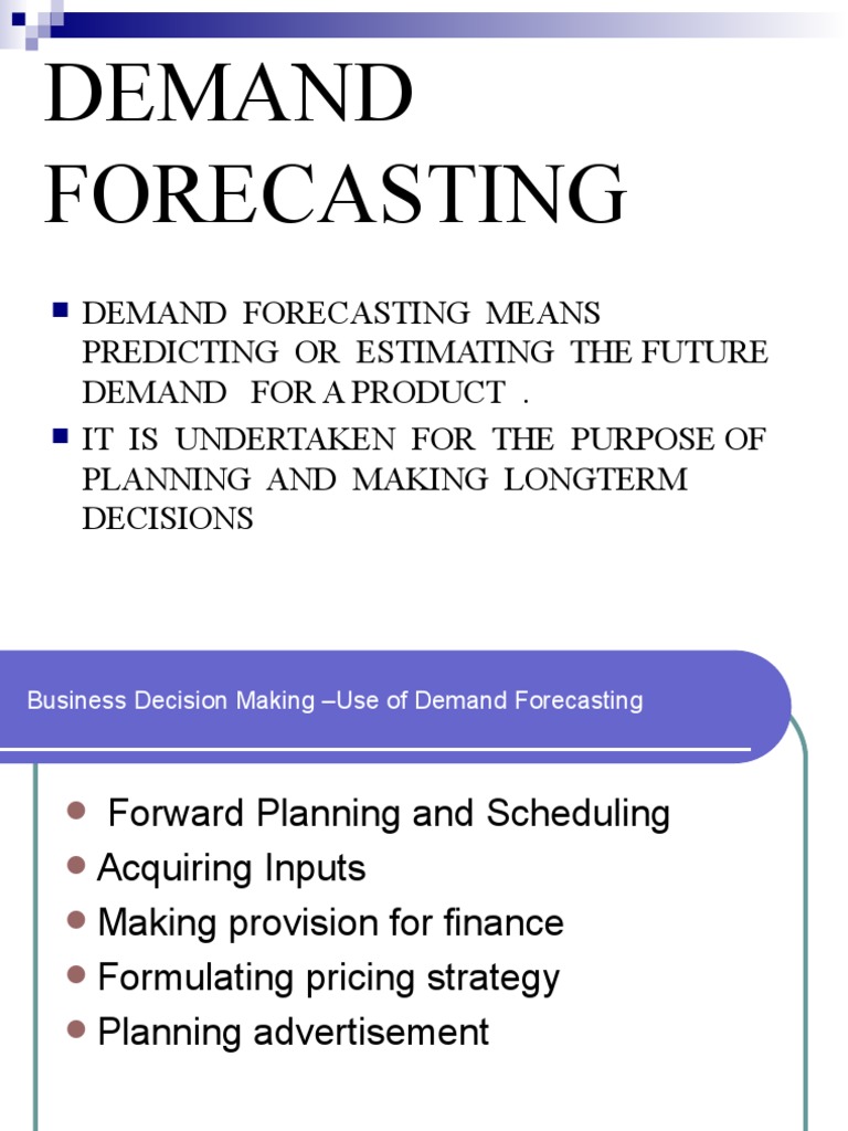 Demandforcasting Mba | PDF | Forecasting | Linear Trend Estimation