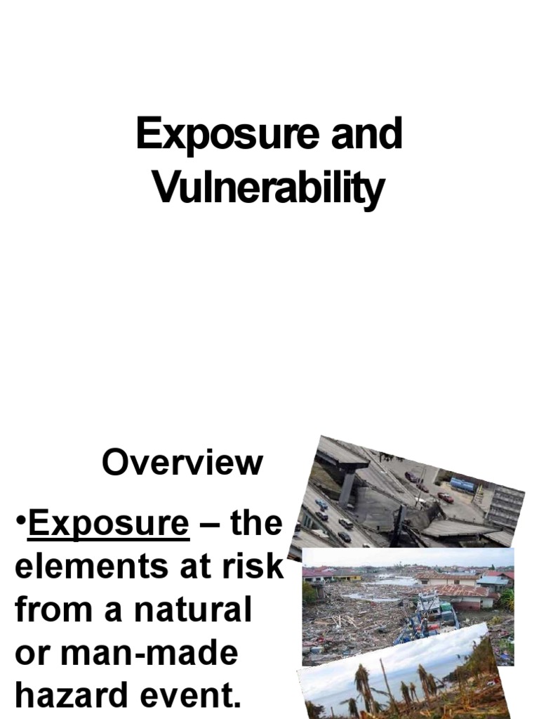 Understanding Exposure and Vulnerability | PDF | Hazards | Vulnerability