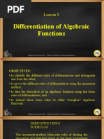 Lesson 05-Differentiation of Algebraic Functions