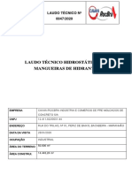 Laudo 47 Hidrostático Nas Mangueiras de Hidrantes