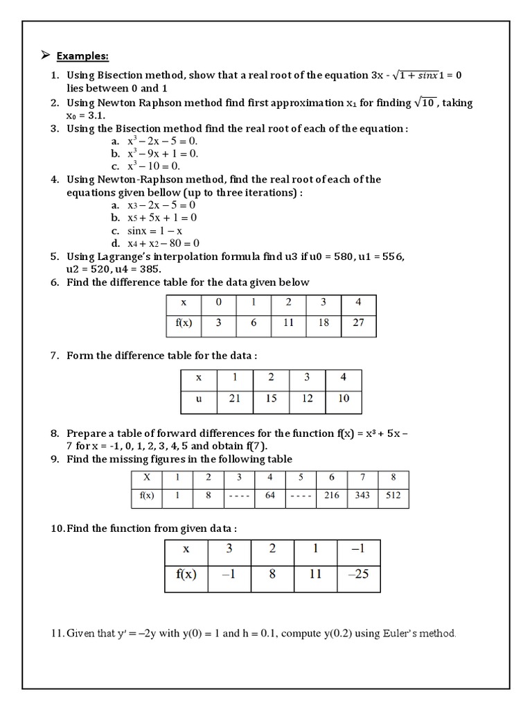 Numerical Methods for Root Finding | PDF | Interpolation | Numerical ...