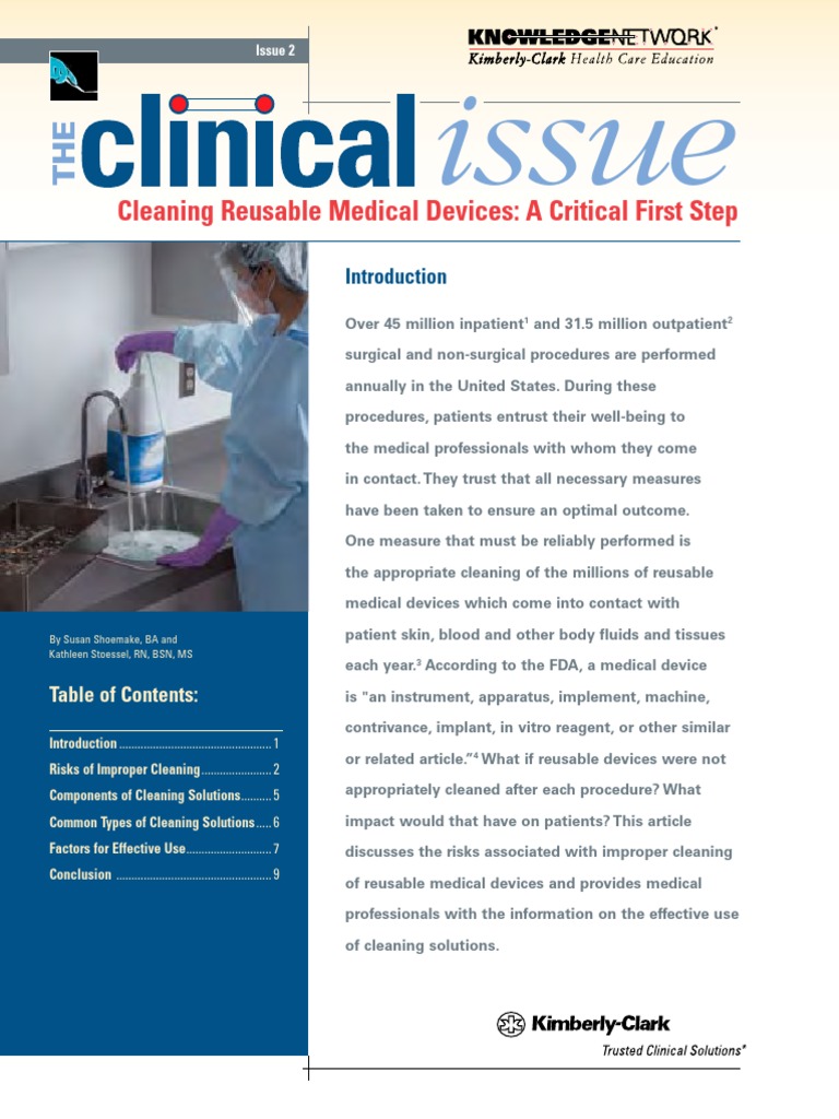 Cleaning Reusable Medical Devices | PDF | Personal Protective Equipment ...
