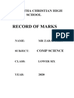 Record of Marks