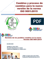 Cambios en ISO 9001 2015